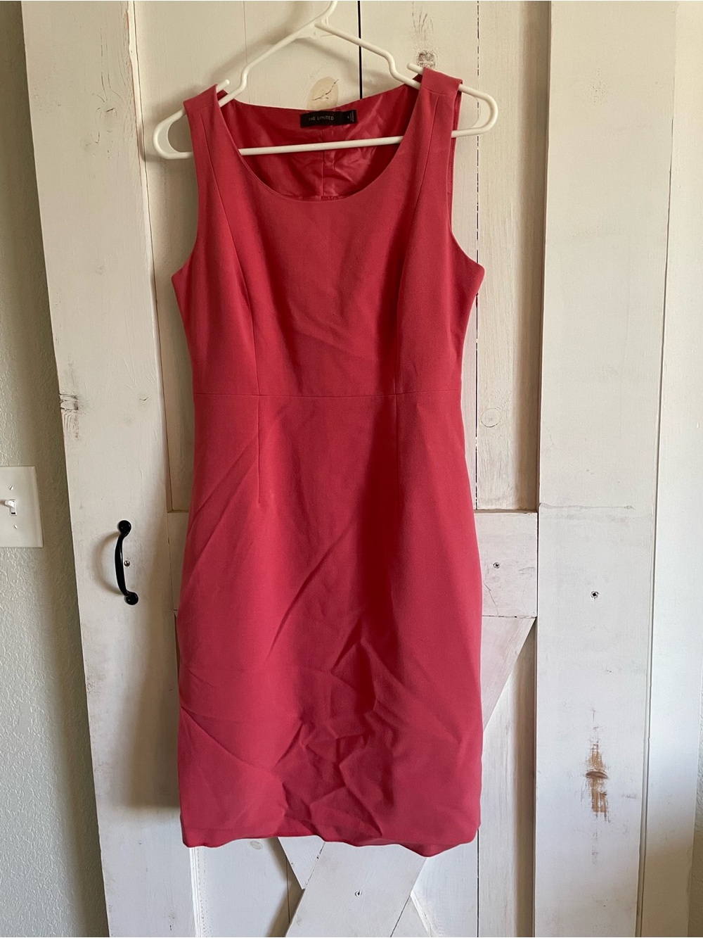 The Limited Coral Midi Sheath Dress